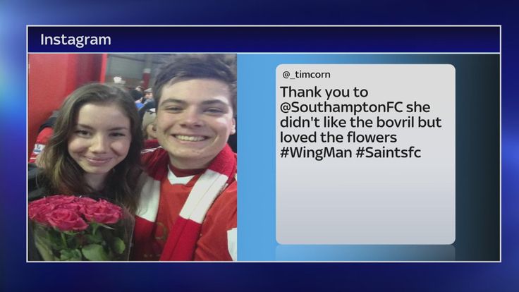 Timcorn Southamtpon fan thanking club for their matchmaking skills after 2-0 victory over Arsenal at St Mary's