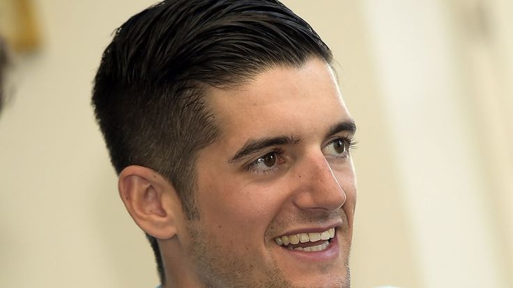 Dutch Wout Poels of team Omega Pharma - Quick-Step attends a press conference of Omega Pharma-Quick-Step cycling team on next Sunday's 'Amstel Gold Race'