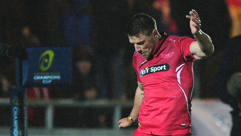 Rhys Priestland: Scarlets' top scorer is on the bench.