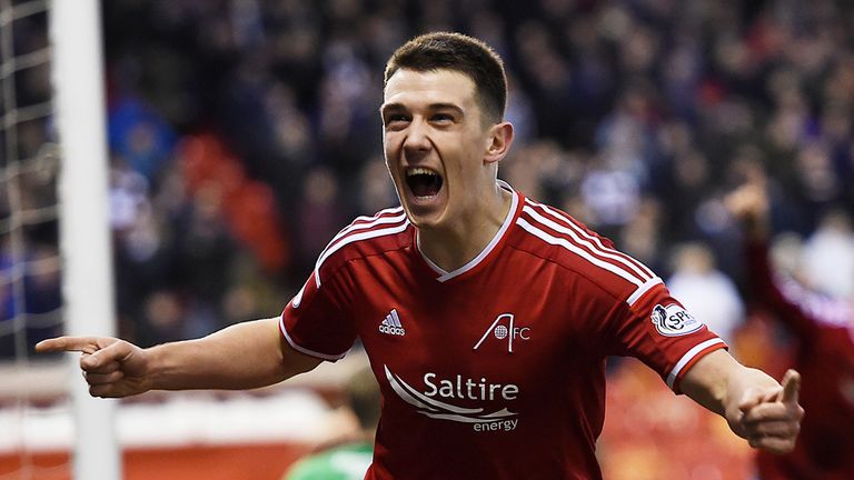 Aberdeen hero Ryan Jack charges off to celebrate his late equaliser
