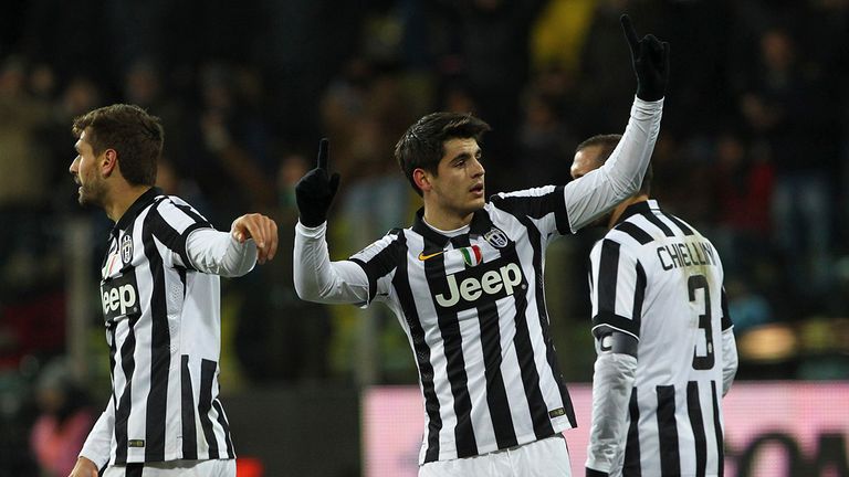 Alvaro Morata celebrates his winner