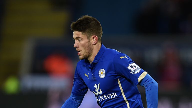Andrej Kramaric of Leicester City runs with the ball during the Barclays Premier League match between Leicester and Stoke 