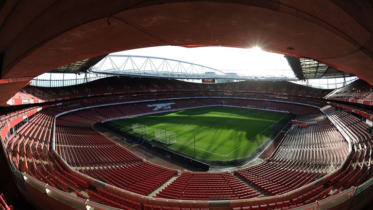 A general view of Emirates Stadium before the Barclays Premier League match between Arsenal and Stoke City on January 11, 2015 in London, England.
