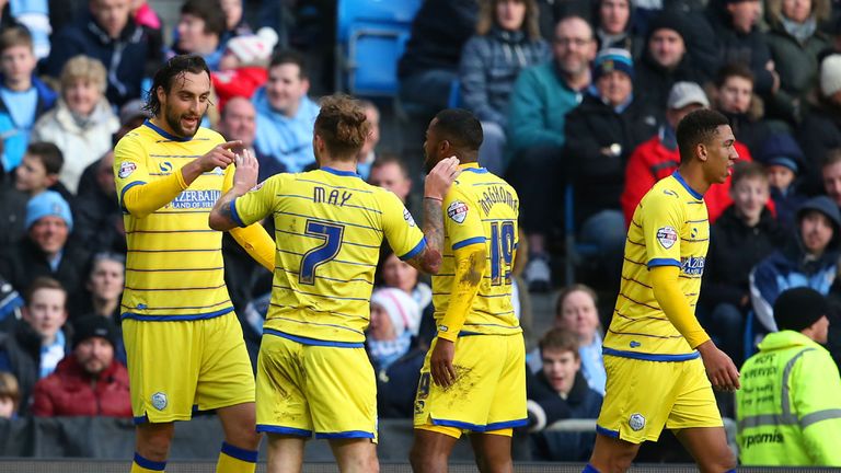 Atdhe Nuhiu of Sheffield Wednesday celebrates 