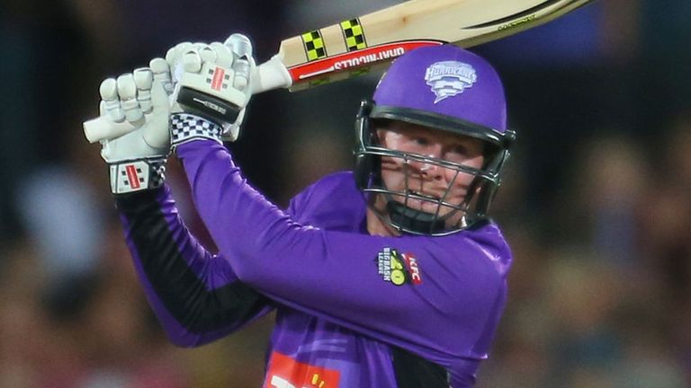 Ben Dunk in action for the Hobart Hurricanes