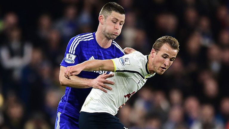 Gary Cahill clashes with Harry Kane and White Hart Lane on New Year's Day