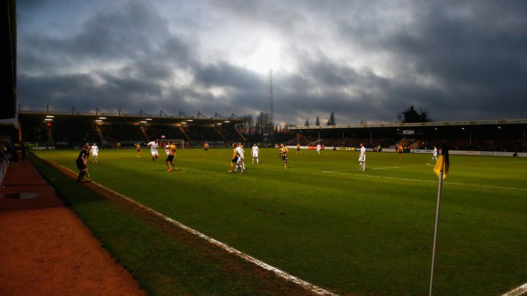 CAMBRIDGE, CAMBRIDGESHIRE - JANUARY 03:  A general view during the FA Cup Third Round match between Cambridge United and Luton Town at the Abbey Stadium on