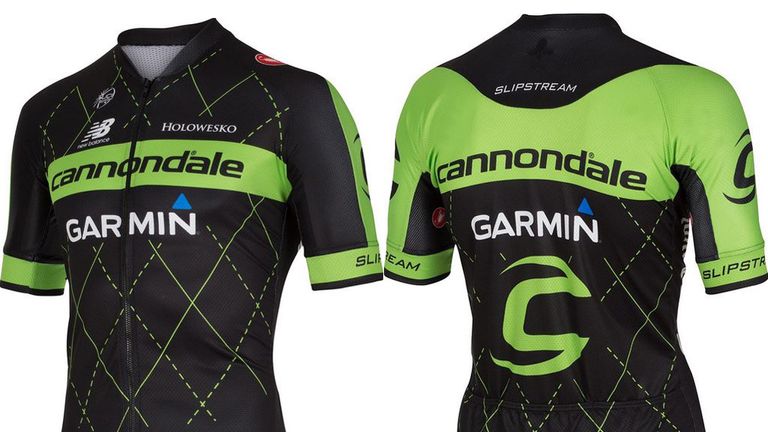 Cannondale-Garmin have mixed black and green on their 2015 jersey