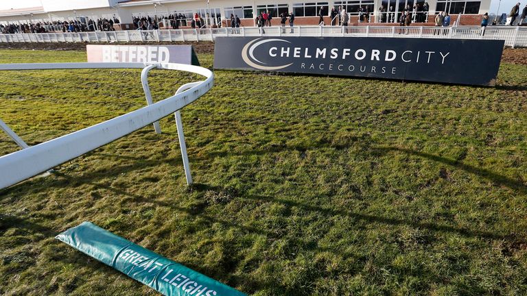 CHELMSFORD, ENGLAND - JANUARY 11: Equipment from the old named Greight Leighs now in use at Chelmsford City racecourse on January 11, 2015 in Chelmsford, E