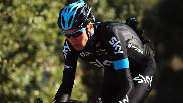 Chris Froome during a Team Sky Media Day on January 11, 2015 in Alcudia, Spain.