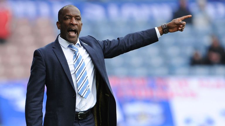 Huddersfield Town manager Chris Powell during the Sky Bet Championship match at the John Smith's Stadium, Huddersfield.