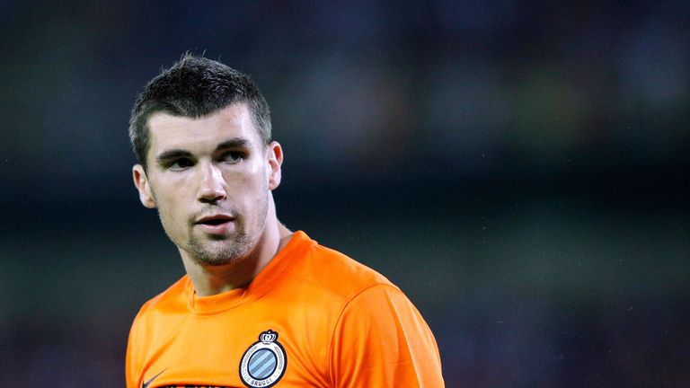 Goalkeeper Mathew Ryan of Club Brugge in action during the UEFA Europa League 3rd qualifying round first leg match