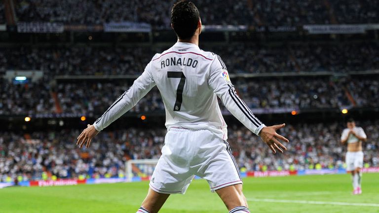 Cristiano Ronaldo celebrates against Atletico Madrid  