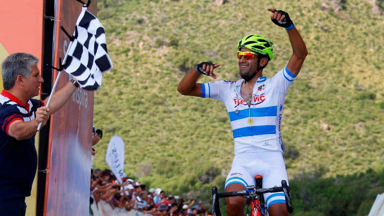 Daniel Diaz wins Stage 2 of the 2015 Tour de San Luis from Rodolfo Torres and Kleber Da Silva 