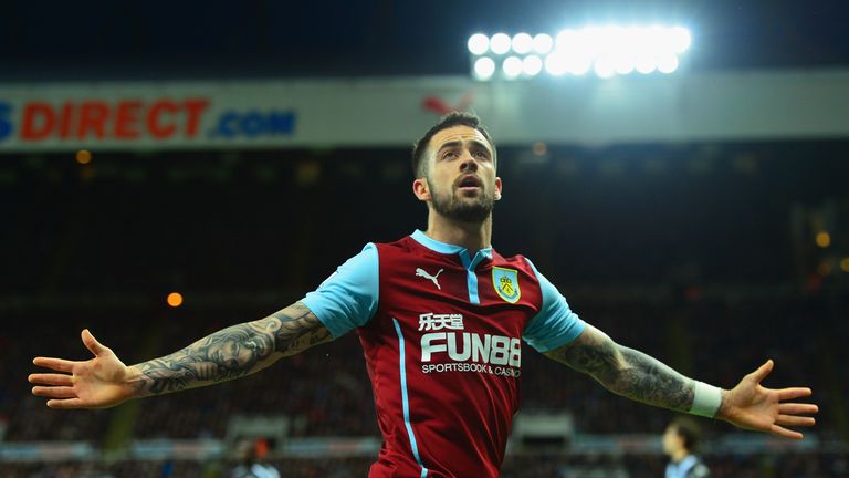 Burnley's Danny Ings celebrates scoring to make it 2-2 against Newcastle