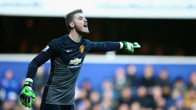 David De Gea of  Manchester United in action during the Barclays Premier League match at Queens Park Rangers