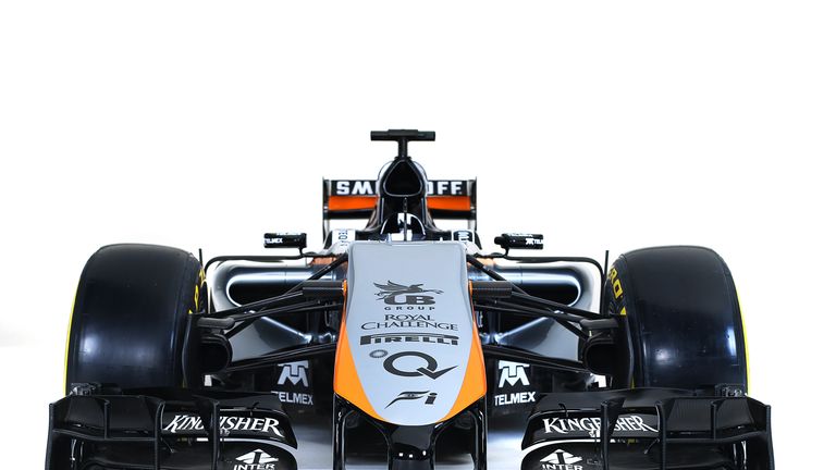 A 2015-style nose was added to Force India's 2014 chassis for their Mexico City event