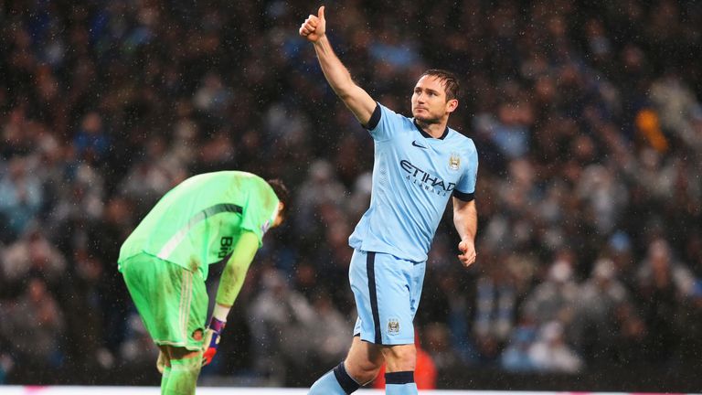 Frank Lampard of Manchester City celebrates