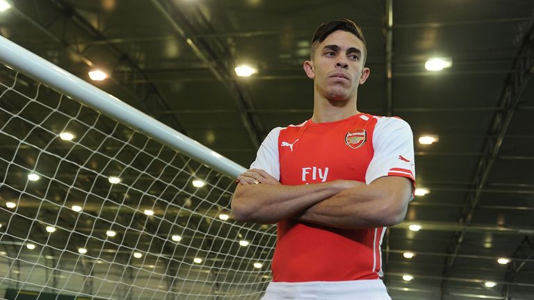 Arsenal unveil new signing Gabriel at London Colney on January 26, 2015 in St Albans, England