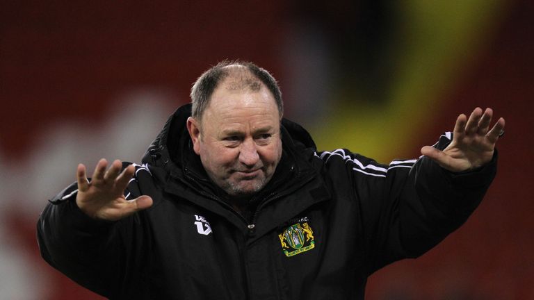 Yeovil Town's manager Gary Johnson