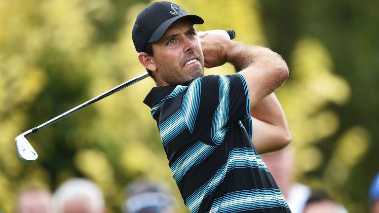 Charl Schwartzel plays a shot during the third round of the South African Open at Glendower Golf Club
