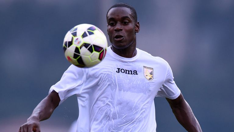 Granddi Ngoyi in action during a Palermo training session August 12, 2014 near Trento Italy