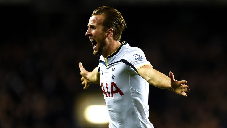 Harry Kane of Spurs celebrates 