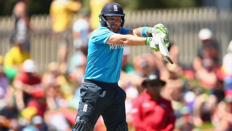 Ian Bell during the One Day International Tri Series match between Australia and England at Blundstone Arena on January 23, 2015 in Hobart, Australia