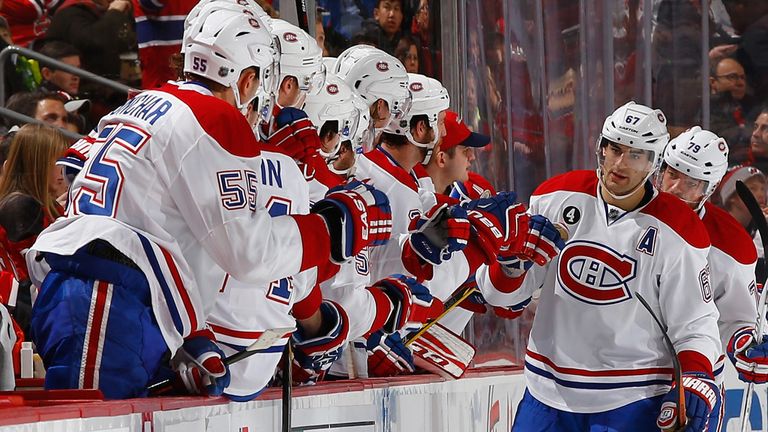 Max Pacioretty #67 of the Montreal Canadiens celebrates his goal