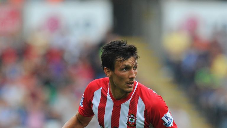 Southampton player Jack Cork in action
