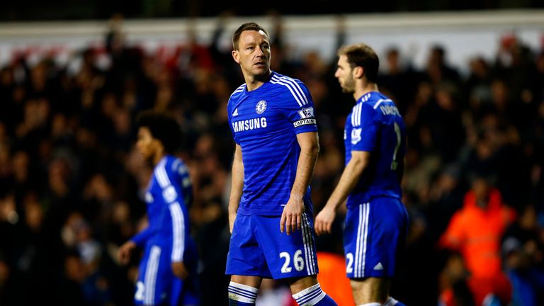 John Terry of Chelsea shows his dejection 