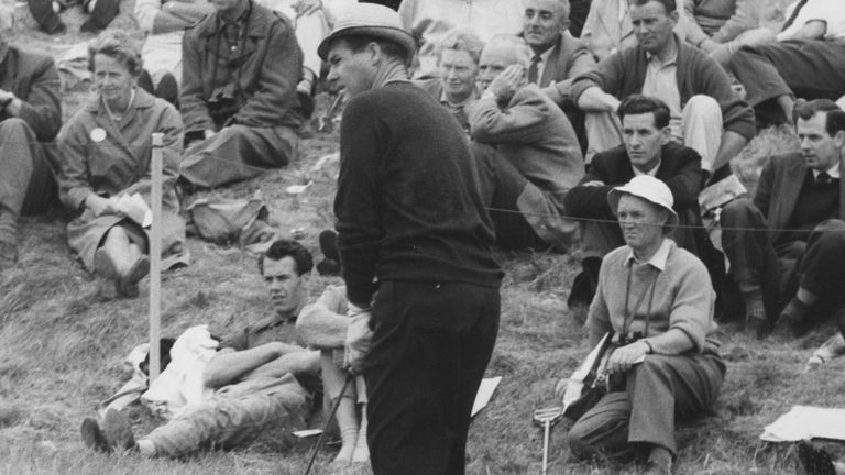 Kel Nagle pictured during The Open Championship at Troon in 1962