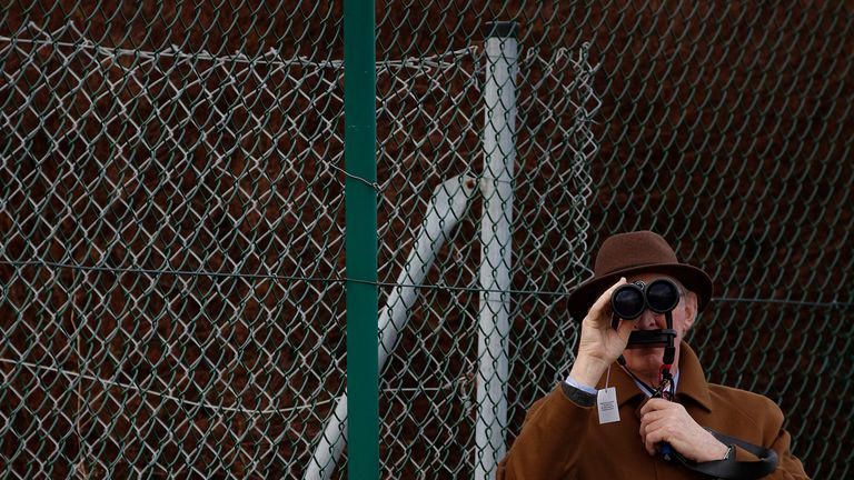 DUBLIN, IRELAND - JANUARY 25: Watching the action at Leopardstown racecourse on January 25, 2015 in Dublin, Ireland. (Photo by Alan Crowhurst/Getty Images)