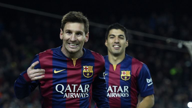 Lionel Messi celebrates