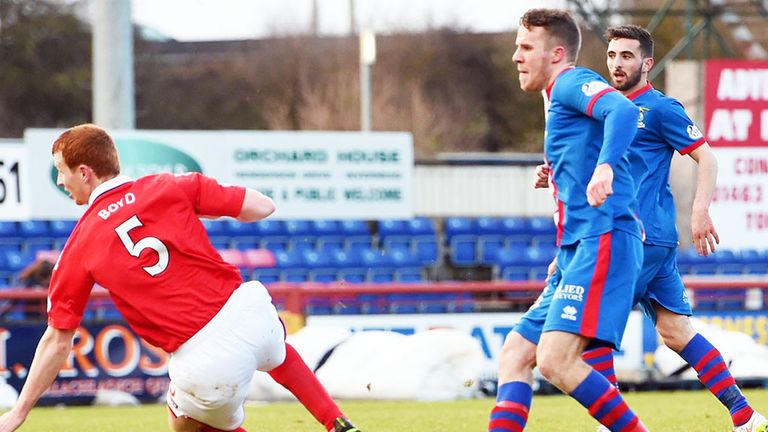 Marley Watkins opens the scoring for Inverness Caley