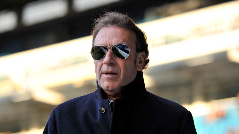 Massimo Cellino President and Director of Leeds United during the Sky Bet Championship match between Leeds United and Fulham