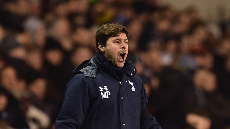 Manager Mauricio Pochettino of Spurs on the touchline during the Capital One Cup Semi-Final first leg match between Tottenham Hotspur and Sheffield United