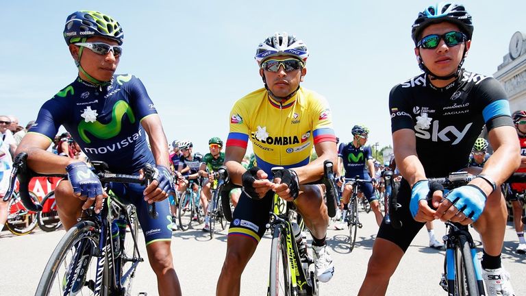 Nairo Quintana, Miguel Angel Rubiano, Sebastian Henao, Giro d'Italia 2014