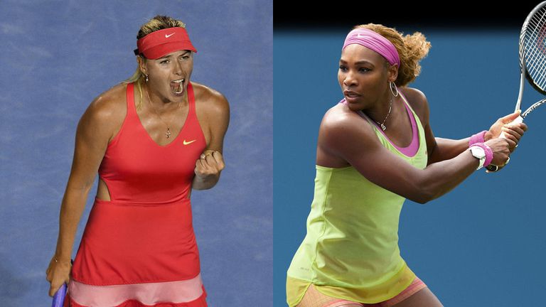Maria Sharapova and Serena Williams in their Nike kit ahead of the 2015 Australian Open