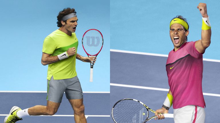 Roger Federer and Rafael Nadal in their Nike kit ahead of the 2015 Australian Open