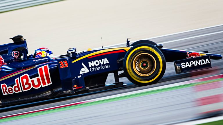 Max Verstappen drives the STR10 at Misano