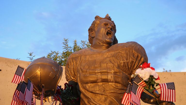 Pat Tillman: Has a bronze statue in his memory 