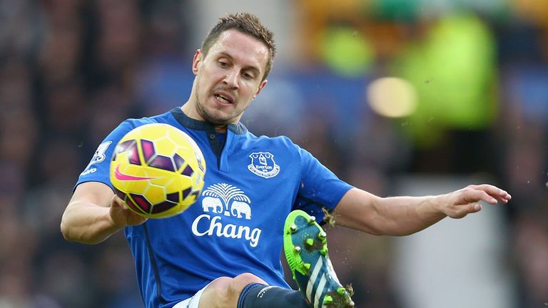 Phil Jagielka in action for Everton