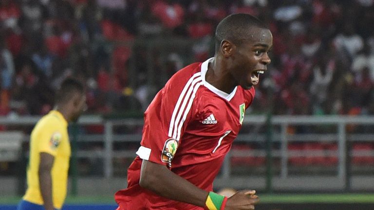 Prince Oniangue celebrates Congo goal