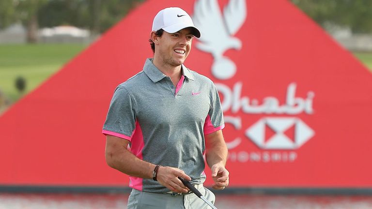 Rory McIlroy during his practice round ahead of Abu Dhabi Championship