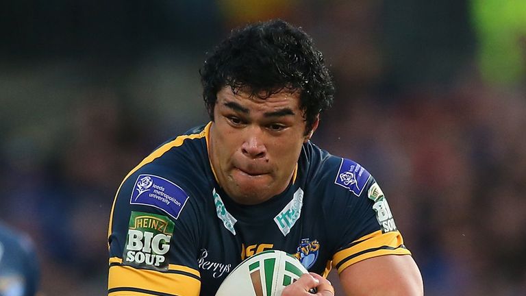 MANCHESTER, ENGLAND - OCTOBER 06:  Kylie Leuluai of Leeds Rhinos