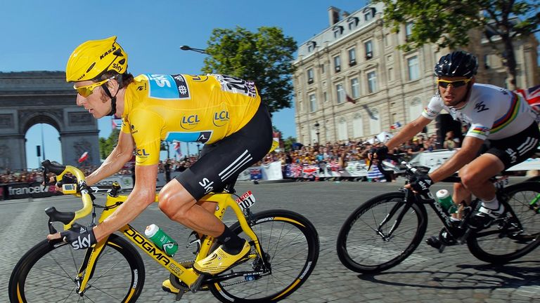 Sir Bradley Wiggins, Mark Cavendish, Tour de France 2012, stage 20, Paris, Champs-Elysees