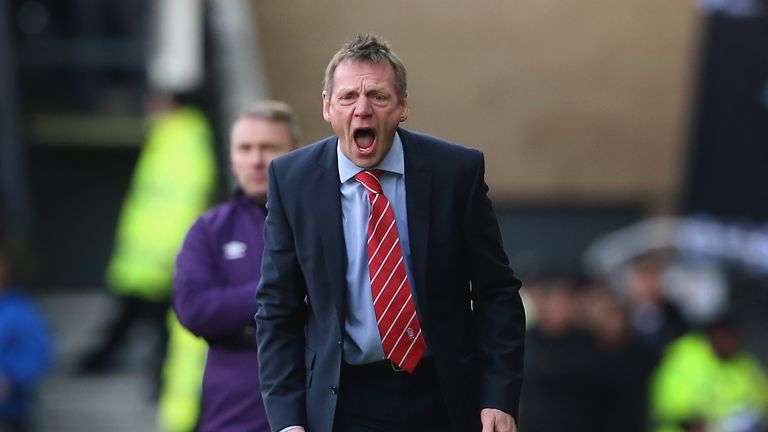 Nottingham Forest manager Stuart Pearce during the Sky Bet Championship Match between Derby County and Nottingham Forest at the iPro Stadium