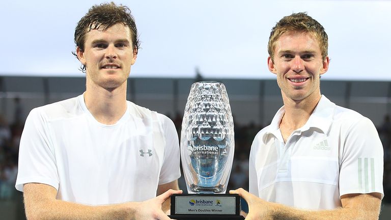 Jamie Murray and John Peers with the trophy