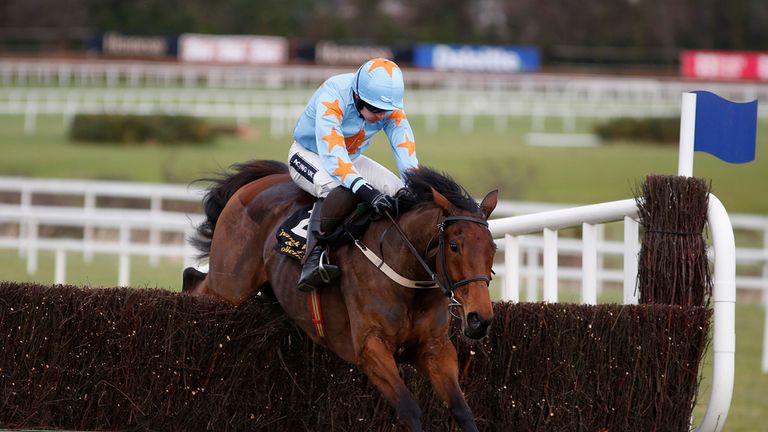 DUBLIN, IRELAND - JANUARY 25:  Ruby Walsh riding Un De Sceaux clear the last to win The Frank Ward Solicitors Arkle Novie Steeple Chase at Leopardstown rac